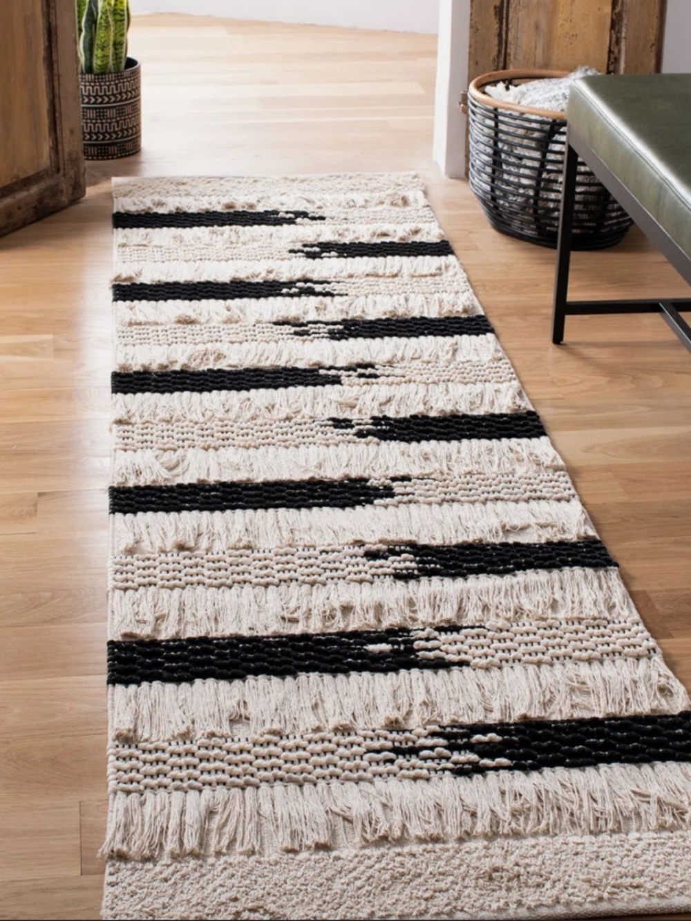 Safavieh Handmade Natural China Striped Rug